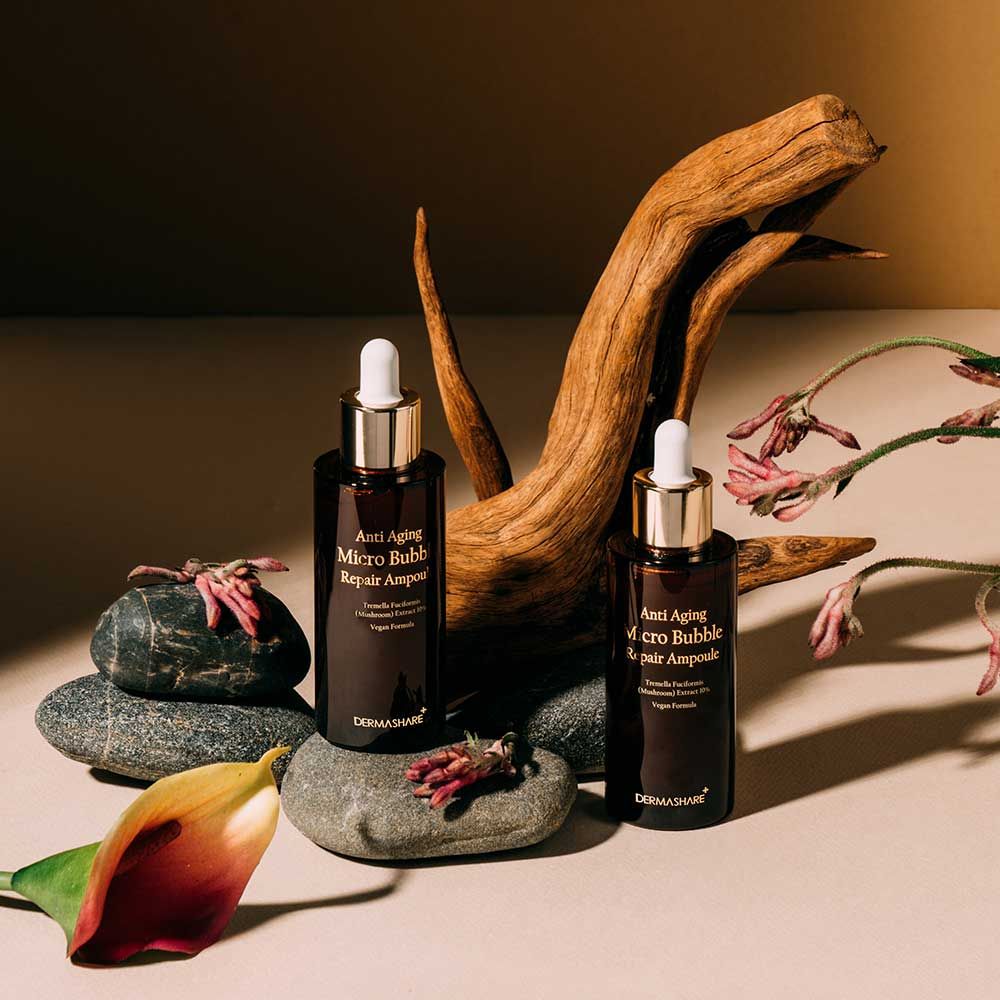 DERMASHARE Anti Aging Micro Bubble Repair Ampoule 50ml Vegan Peptide Repair Brightening Serum _ Made in Korea